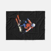 Men Still Go Skiing In Their Eighties Funny Snow S Fleece Deken (Voorkant (Horizontaal))