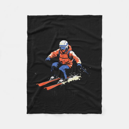 Men Still Go Skiing In Their Eighties Funny Snow S Fleece Deken (Voorkant)