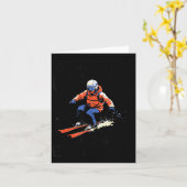 Men Still Go Skiing In Their Eighties Funny Snow S Kaart (Gele Bloem)