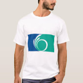 Men T Shirt with Flag of Ottawa, Canada (Voorkant)