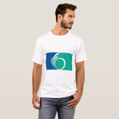 Men T Shirt with Flag of Ottawa, Canada (Voorkant volledig)