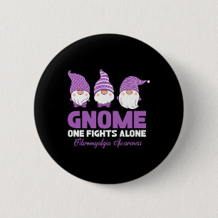 Men vecht alleen Fibromyalgie bewustzijn Fibro oor Ronde Button 5,7 Cm