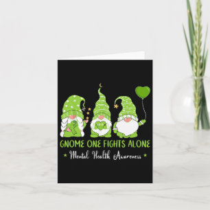 Men vecht alleen Green Ribbon Mental Health Awaren Kaart