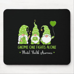 Men vecht alleen Green Ribbon Mental Health Awaren Muismat