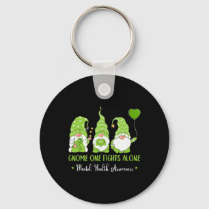 Men vecht alleen Green Ribbon Mental Health Awaren Sleutelhanger