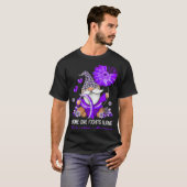 Men vecht alleen lint fibromyalgie bewustzijn t-shirt (Voorkant volledig)