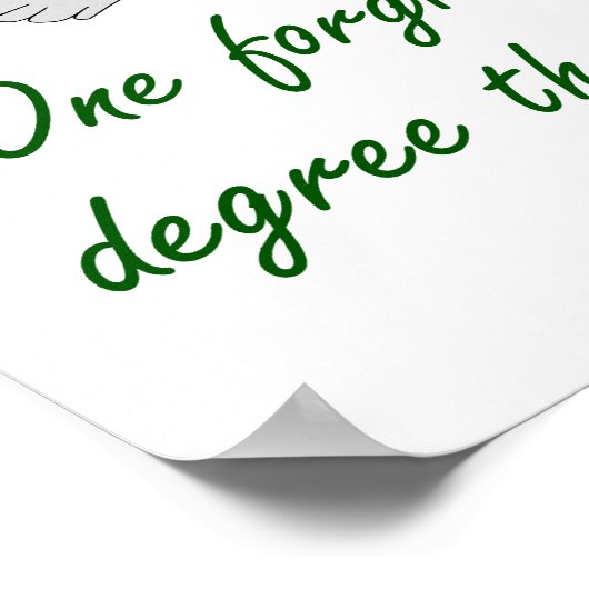 Men vergeeft het gradenaantal - vergiffeningstotin poster (Hoek)