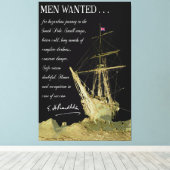 Men Wanted for South Pole Exploration - 1914 Canvas Afdruk (Insitu (Houten vloer))