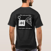 men who are men count gears, not calories t-shirt (Achterkant)