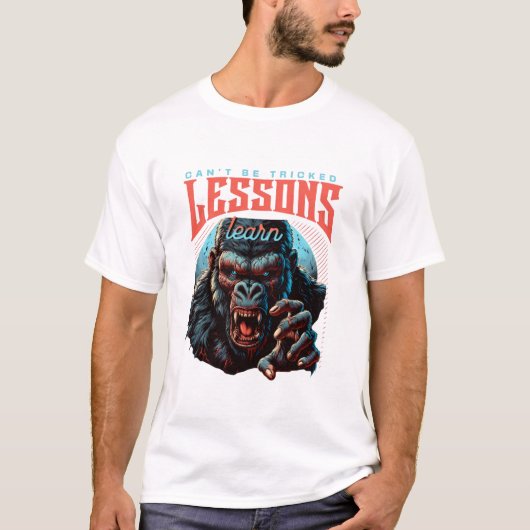 Men Wise Gorilla Lessons Learn T-Shirt (Voorkant)