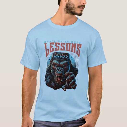 Men Wise Gorilla Lessons Learn T-Shirt (Voorkant)