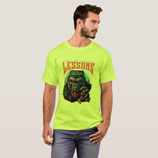 Men Wise Gorilla Lessons Learn T-Shirt (Voorkant volledig)