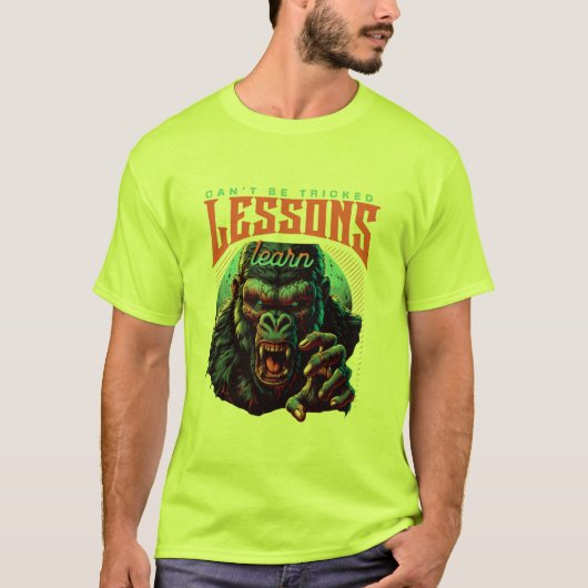 Men Wise Gorilla Lessons Learn T-Shirt (Voorkant)