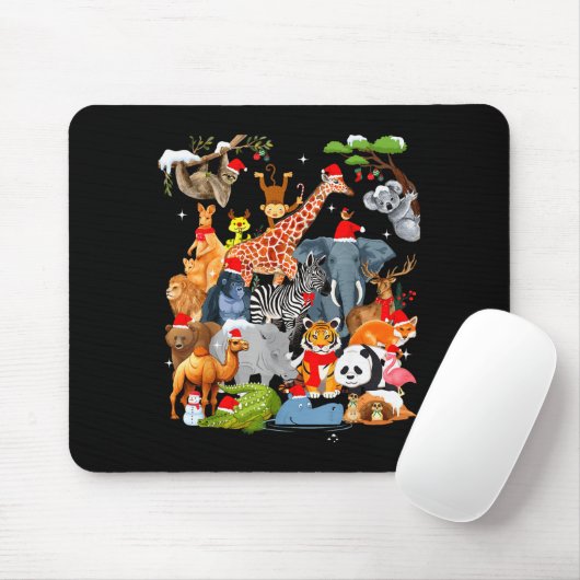 Men Women Kids Wildlife Zoo Day Christmas Party 22 Muismat (Met muis)