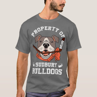 Men Women Property of Sudbury Bulldog Funny  T-shirt