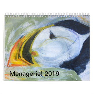 Menagerie. 2019 Agenda-origineel dierenwerk Kalender