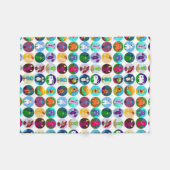 Menagerie Blanket, klein Fleece Deken (Voorkant (Horizontaal))