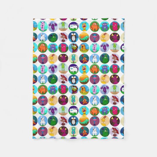 Menagerie Blanket, klein Fleece Deken (Voorkant)