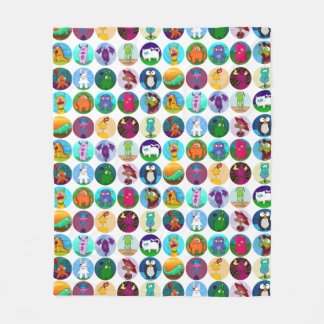 Menagerie Blanket, medium Fleece Deken