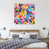 Menagerie Melody Canvas Afdruk (Insitu (Slaapkamer))