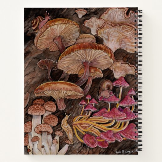 Menagerie van champignons, schetsenboek/recidiefbo notitieboek (Achterkant)