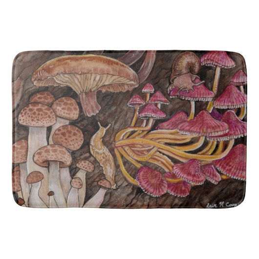 Menagerie van paddenstoelen badmat (Voorkant)