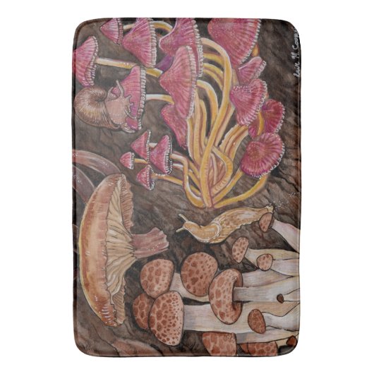 Menagerie van paddenstoelen badmat (Voorkant Verticaal)