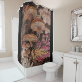 Menagerie van paddenstoelen douchegordijn (In situ)