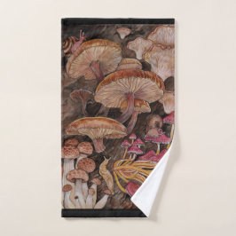 Menagerie van paddenstoelen handdoek