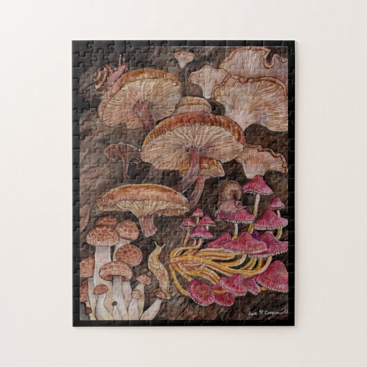 Menagerie van paddenstoelen legpuzzel (Verticaal)