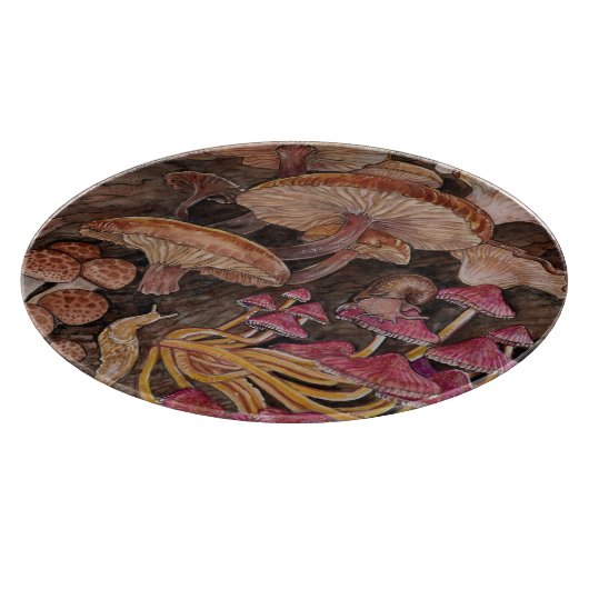 Menagerie van paddenstoelen snijplank (Hoek)