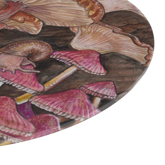 Menagerie van paddenstoelen snijplank (Hoek)