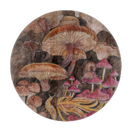 Menagerie van paddenstoelen snijplank
