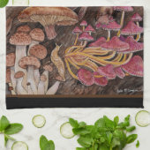 Menagerie van paddenstoelen theedoek (Gevouwen)