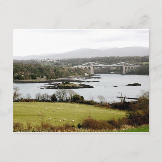 MENAI BRIDGE. BRIEFKAART (Voorkant)