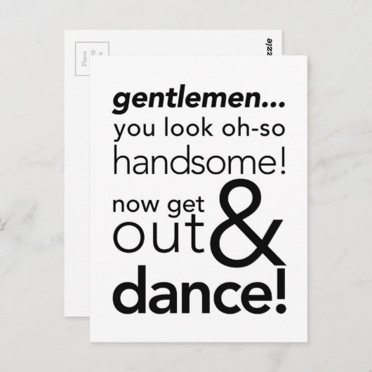 MenBadkamerSign.jg Briefkaart (Voorkant / Achterkant)