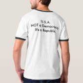 Mencken: "Democratie is de theorie... T-shirt (Achterkant)