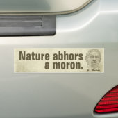 Mencken Moron Quote Bumpersticker (Op auto)