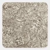 Mende Vierkante Sticker (Voorkant)