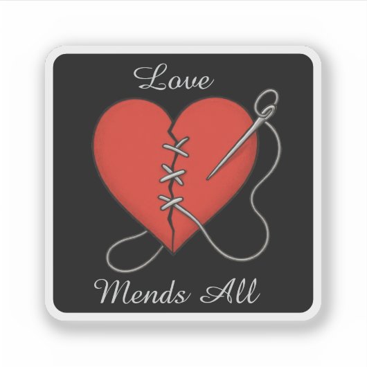 Mended Heart Sticker (Voorkant)