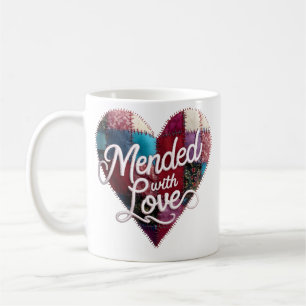 Mended with Love Mug – Heartfelt Patchwork Gift Koffiemok