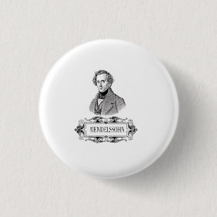 MENDELSSOHN PORTRAIT RONDE BUTTON 3,2 CM