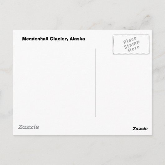 Mendenhall Glacier, Alaska Briefkaart (Achterkant)