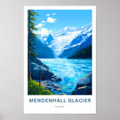 Mendenhall Glacier Alaska Reisprint Poster (Voorkant)