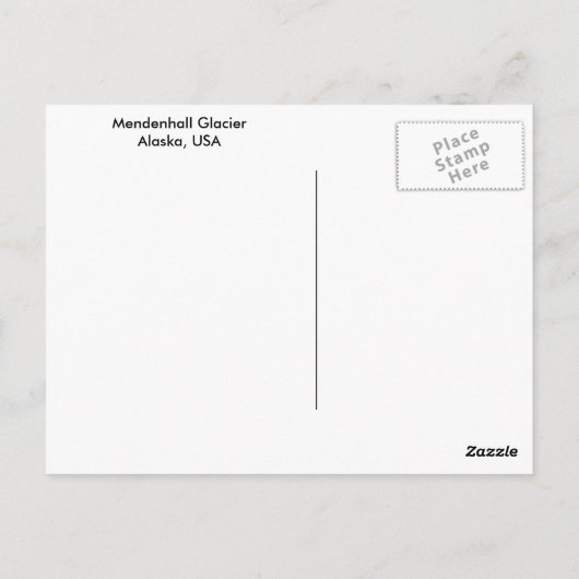 Mendenhall Glacier Briefkaart (Achterkant)