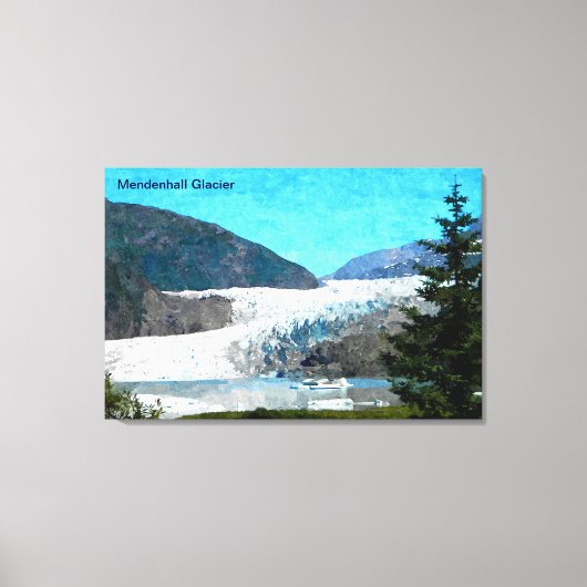 Mendenhall Glacier Canvas Afdruk (Voorkant)