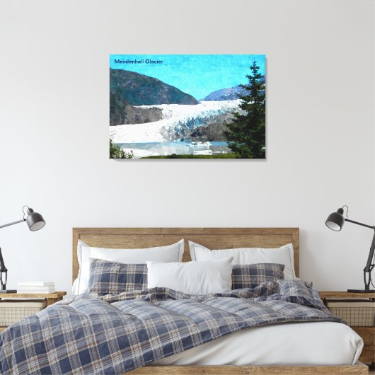 Mendenhall Glacier Canvas Afdruk (Insitu (Slaapkamer))