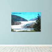 Mendenhall Glacier Canvas Afdruk (Insitu (Houten vloer))