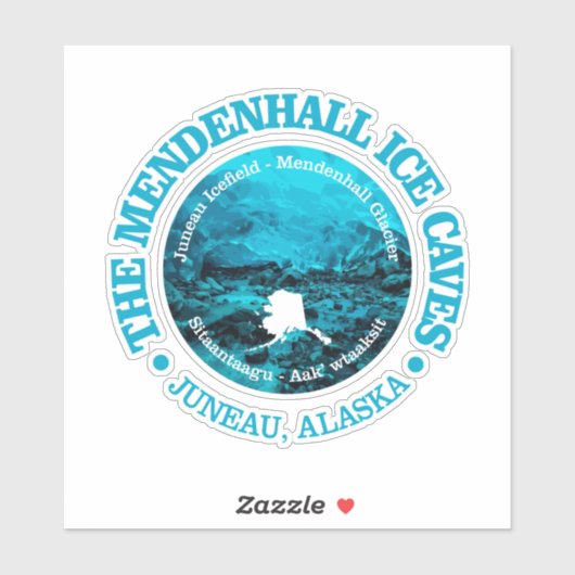 Mendenhall Ice Caves (rd) Sticker (Vel)