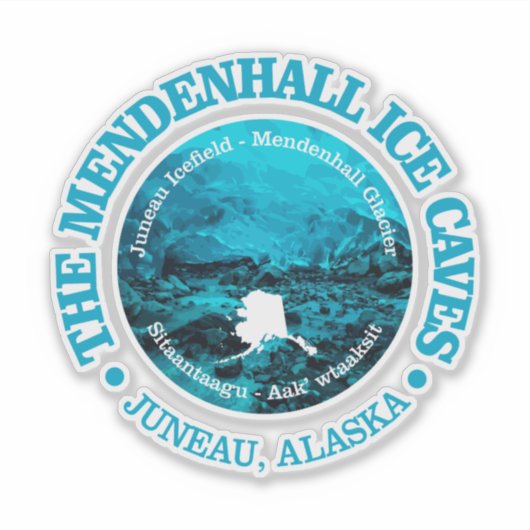 Mendenhall Ice Caves (rd) Sticker (Voorkant)